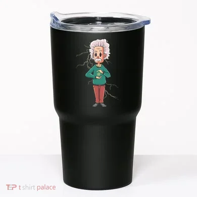 Albert Einstein Cartoon Tumbler