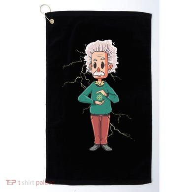 Albert Einstein Cartoon Golf Towel