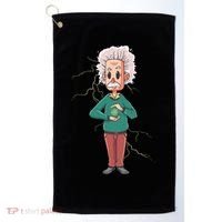 Albert Einstein Cartoon Golf Towel thumb 0