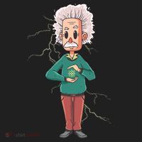 Albert Einstein Cartoon Golf Towel thumb 3