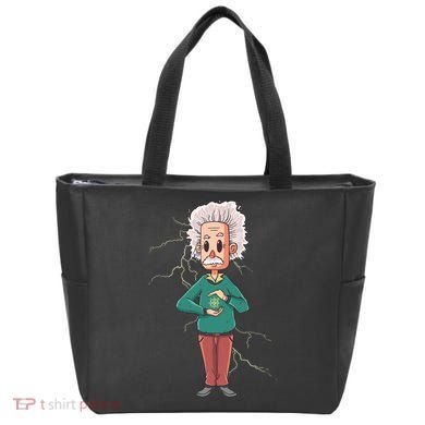 Albert Einstein Cartoon Tote Bag