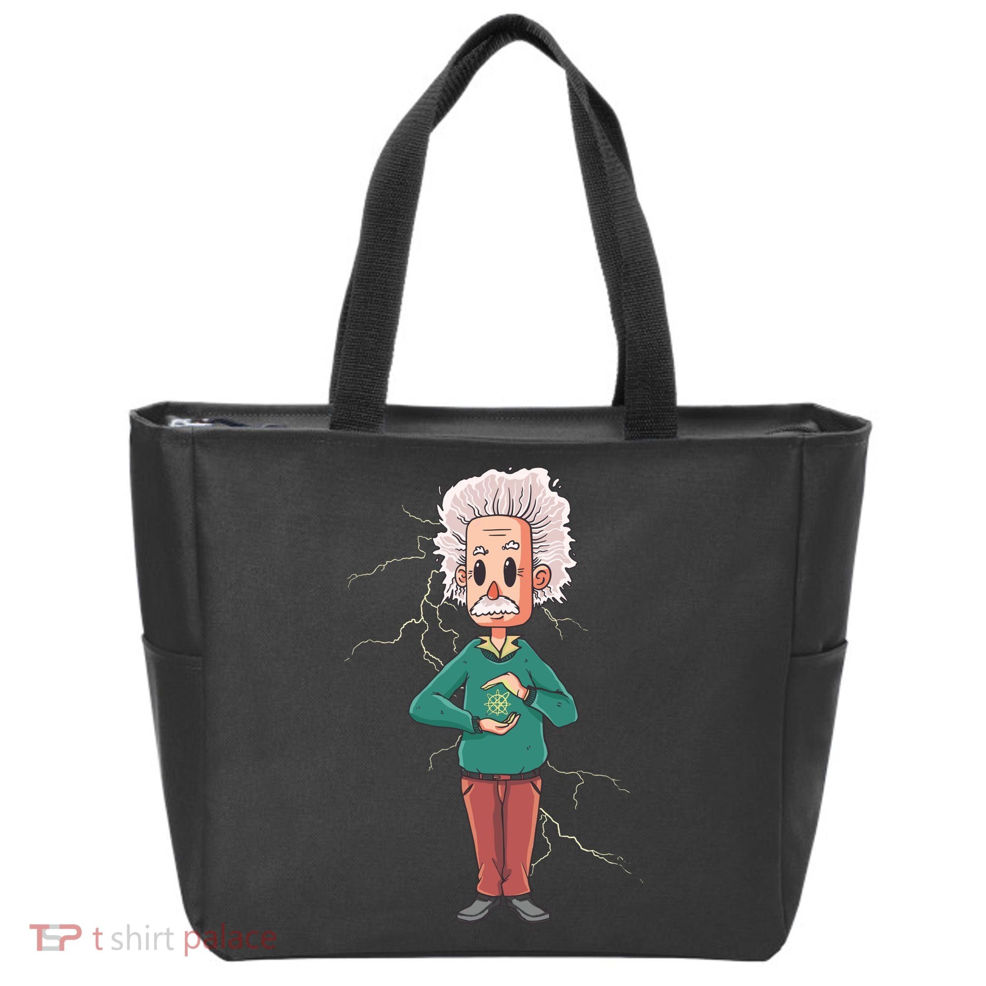 Albert Einstein Cartoon Tote Bag