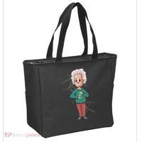 Albert Einstein Cartoon Tote Bag thumb 2
