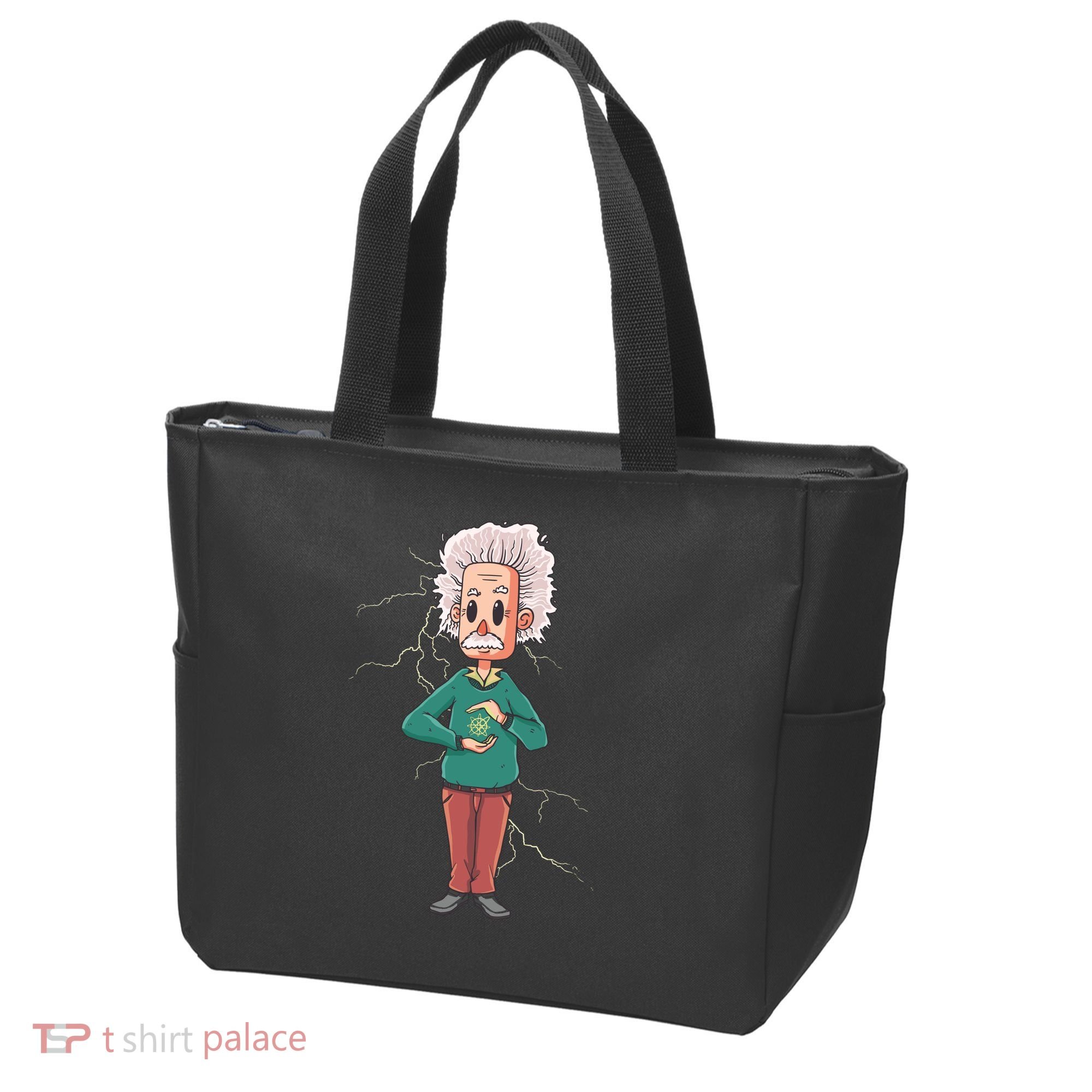 Albert Einstein Cartoon Tote Bag