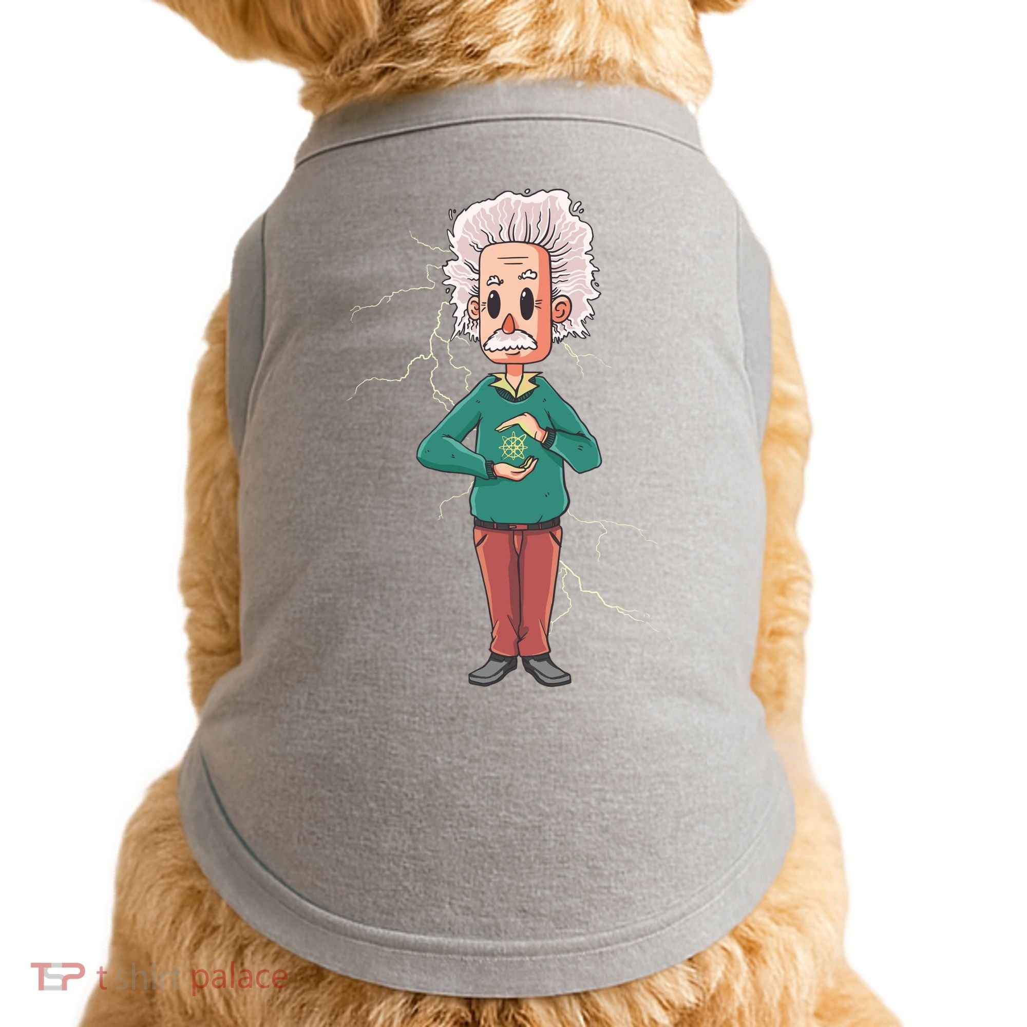 Albert Einstein Cartoon Doggie Tank