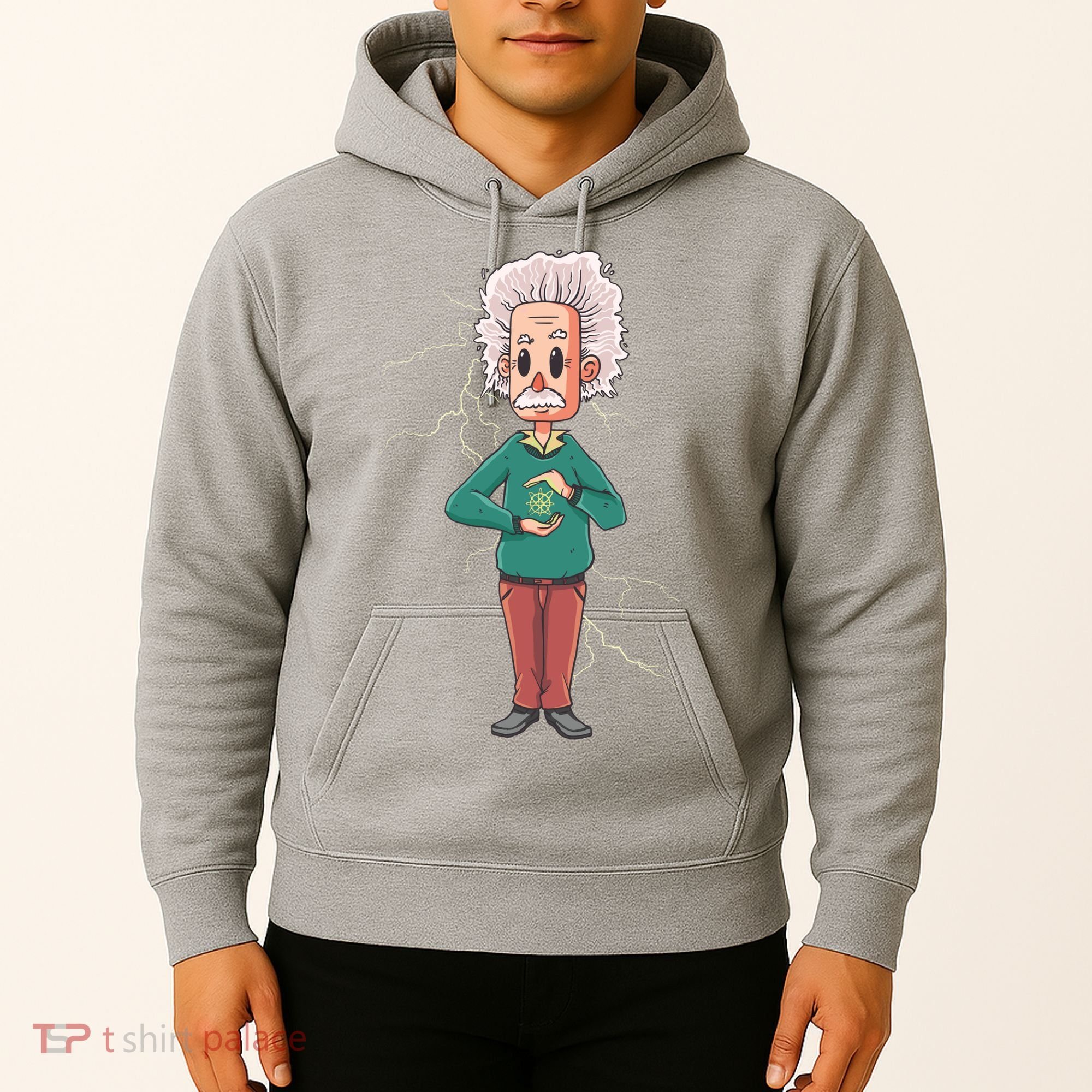 Albert Einstein Cartoon Hoodie