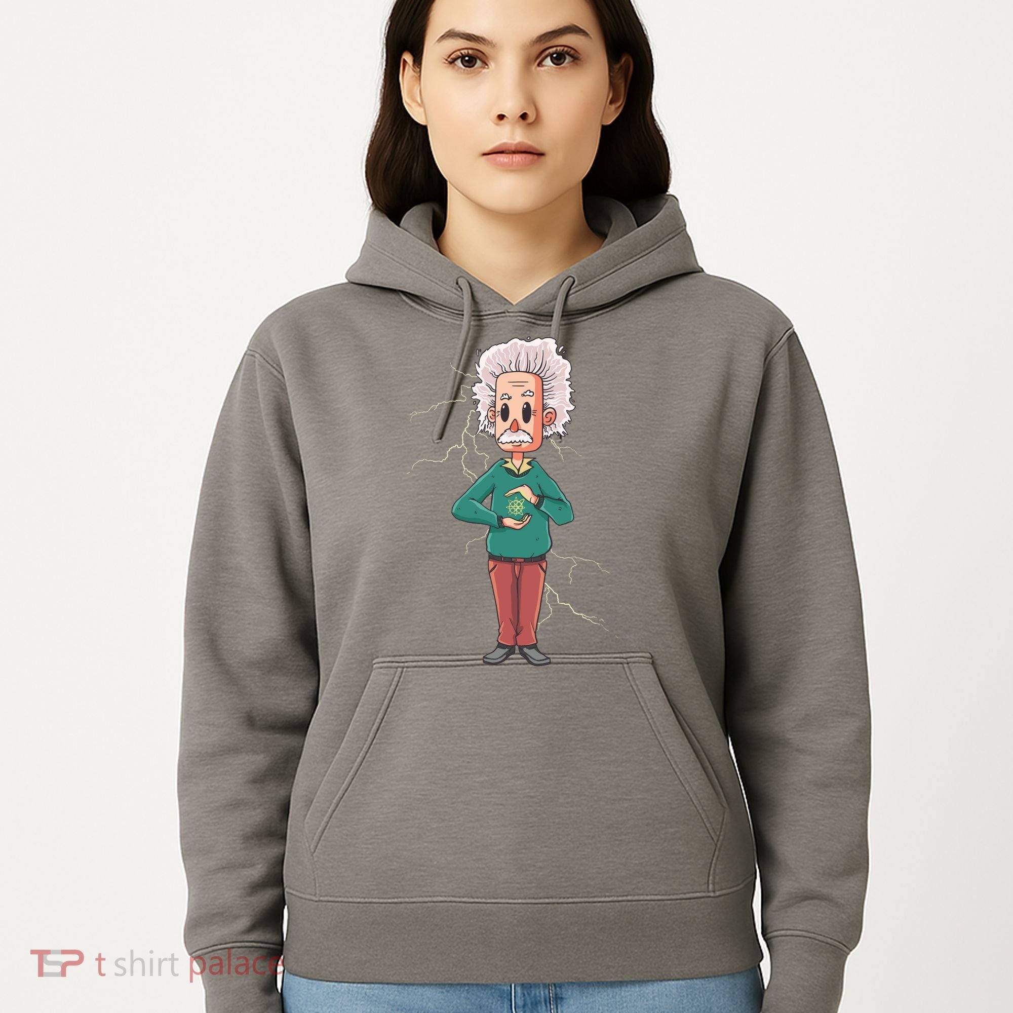 Albert Einstein Cartoon Hoodie