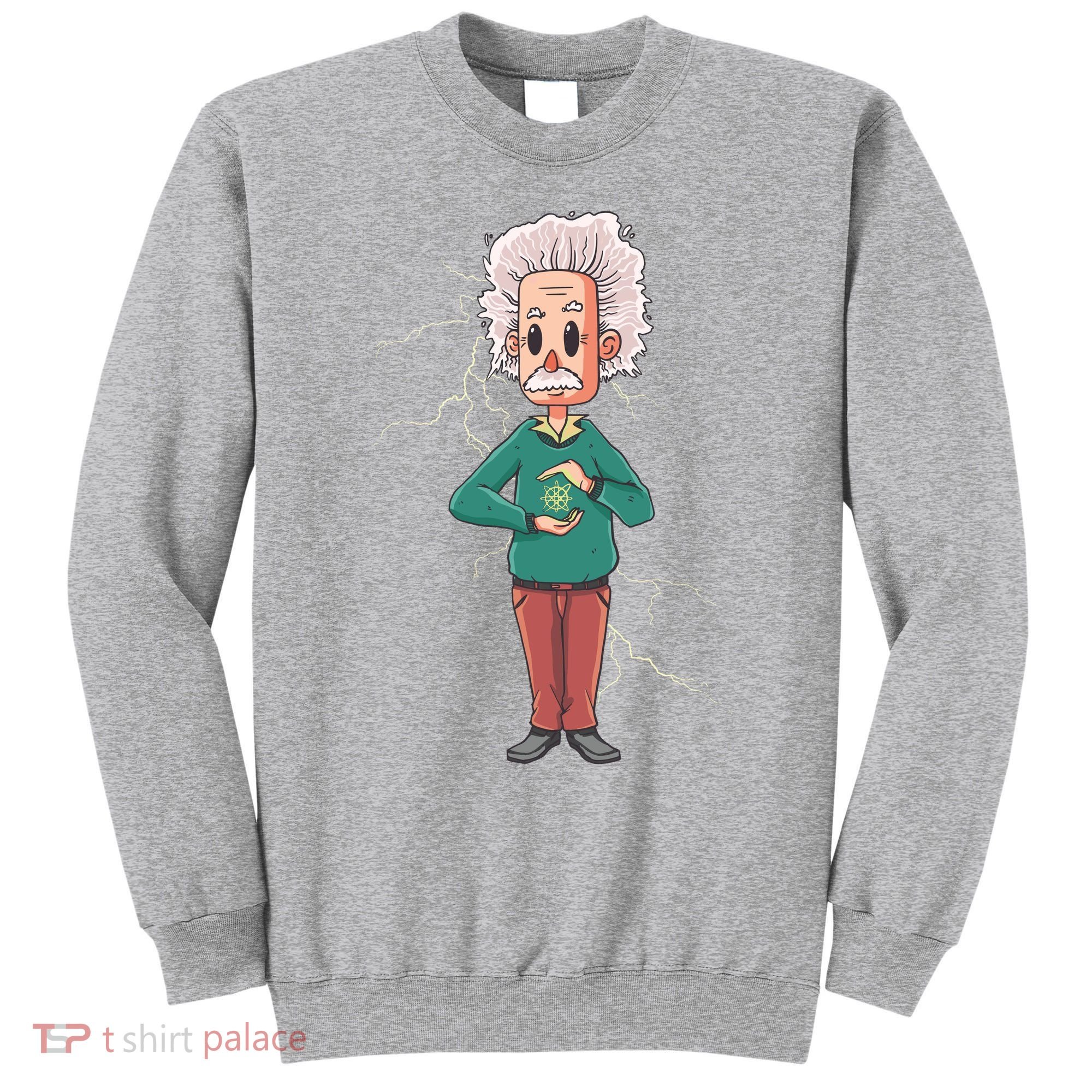 Albert Einstein Cartoon Sweatshirt
