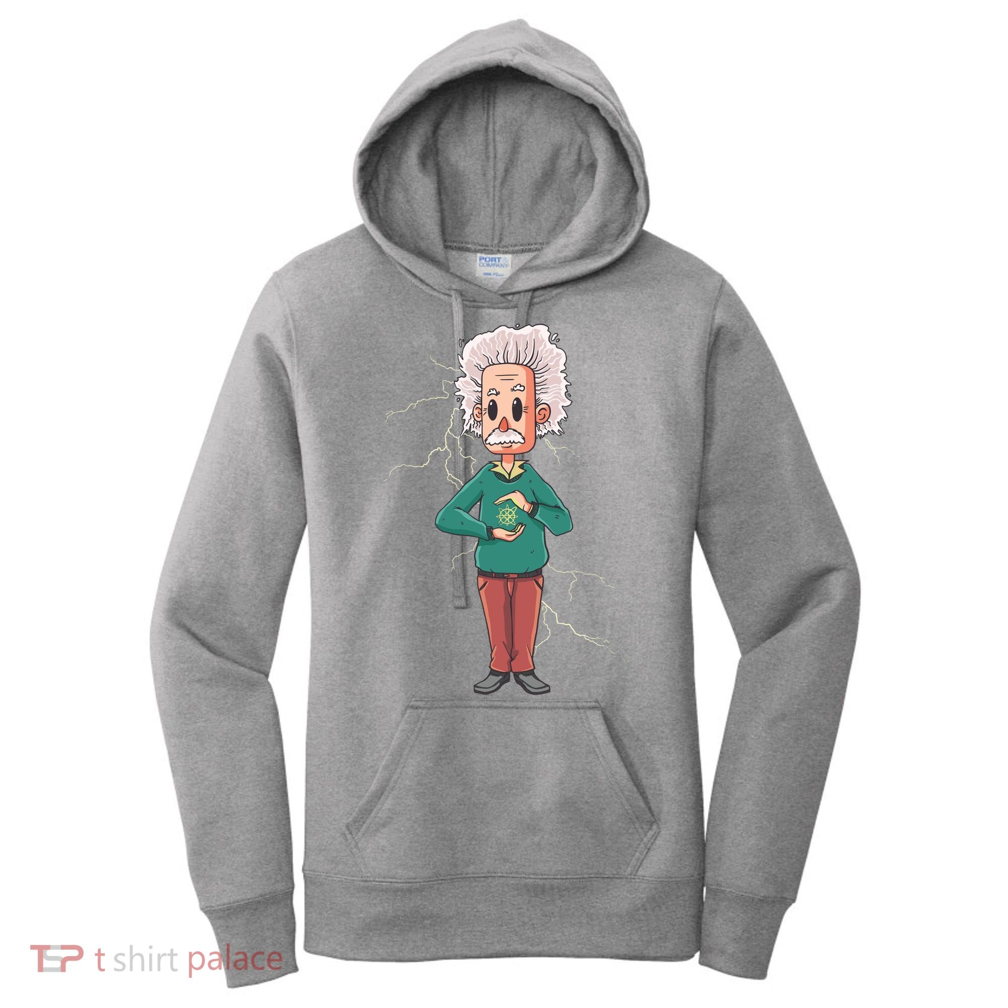 Albert Einstein Cartoon Women's Hoodie