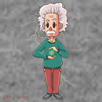 Albert Einstein Cartoon Women's Hoodie thumb 2