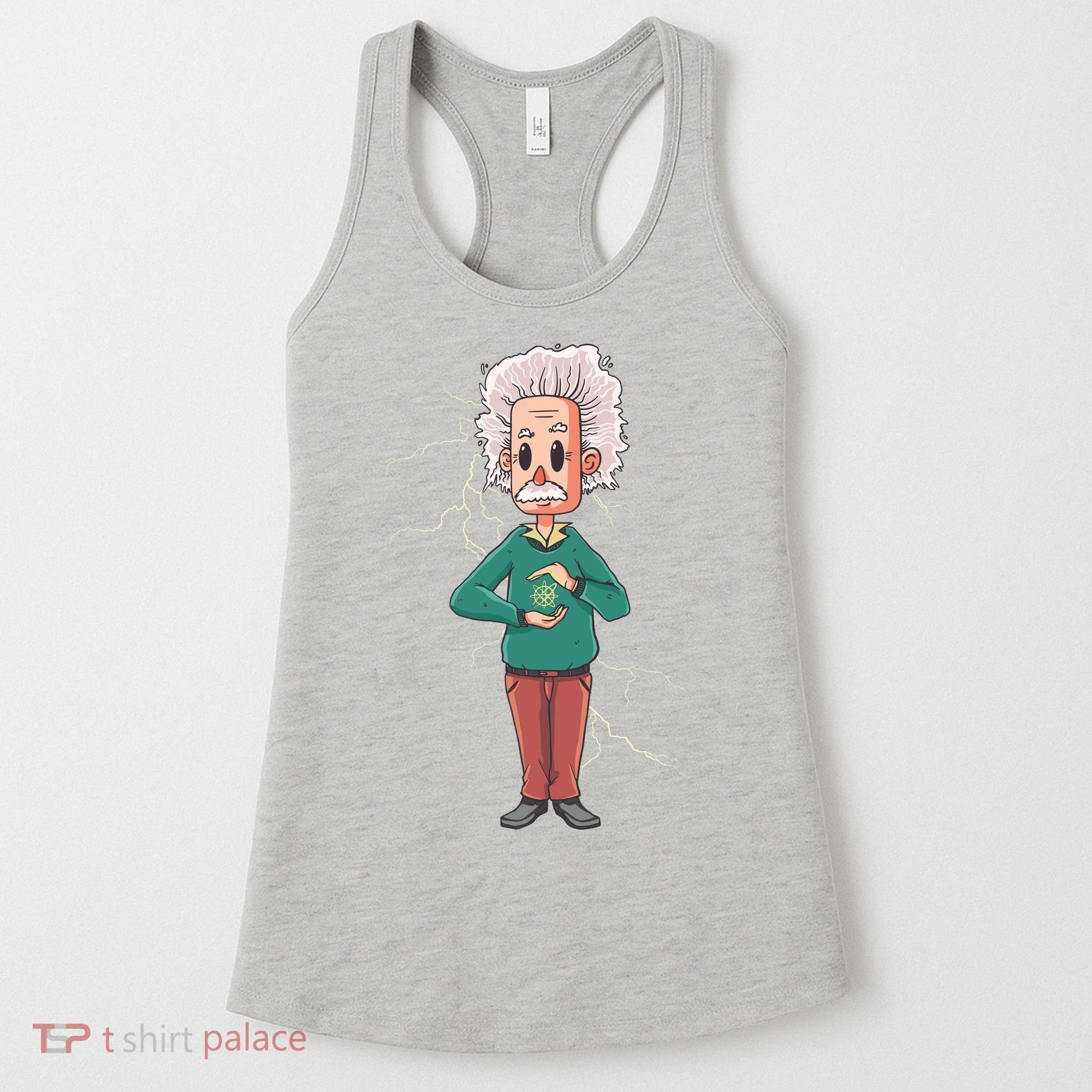 Albert Einstein Cartoon Women's Tank Top