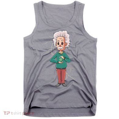 Albert Einstein Cartoon Tank Top