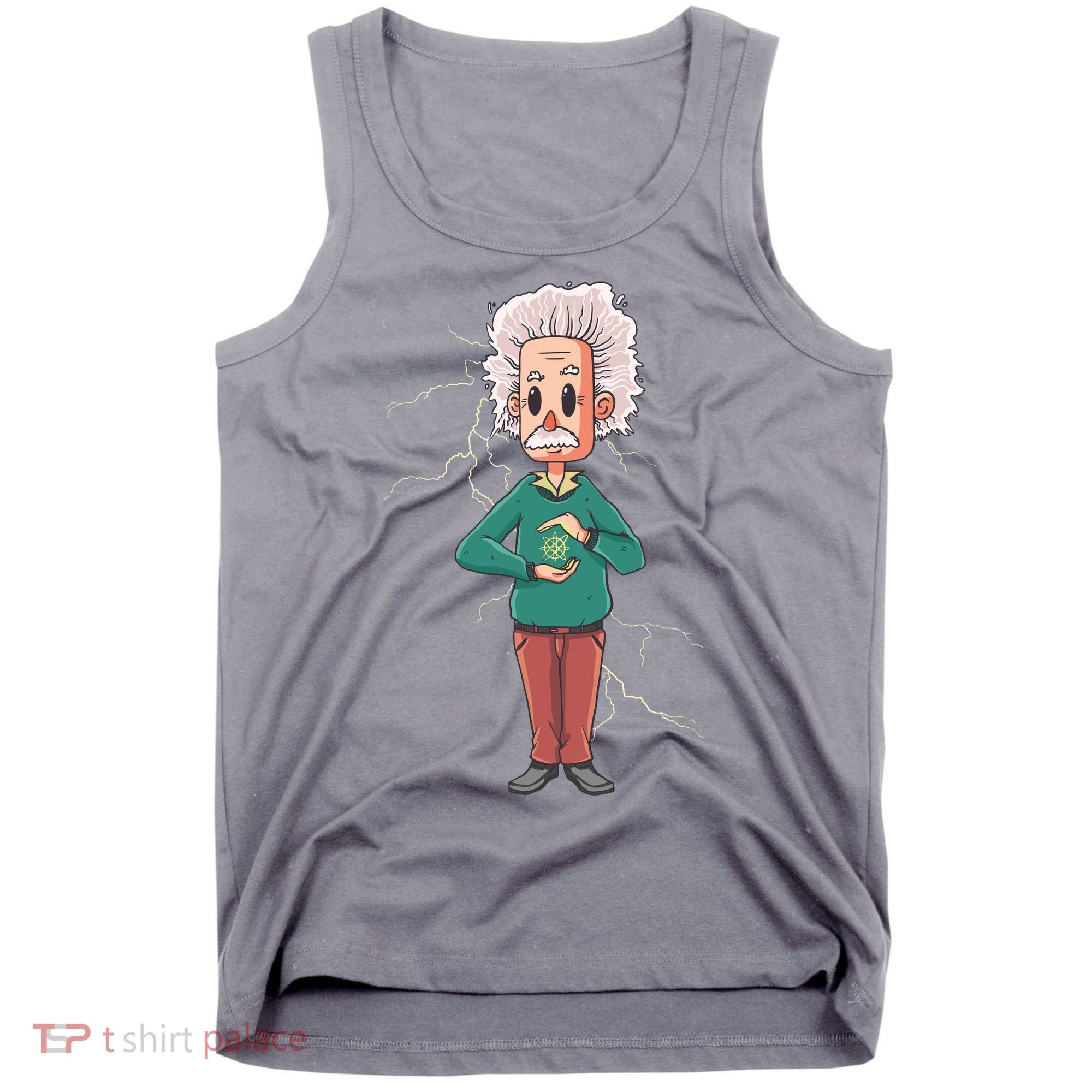 Albert Einstein Cartoon Tank Top