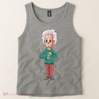 Albert Einstein Cartoon Tank Top thumb 2