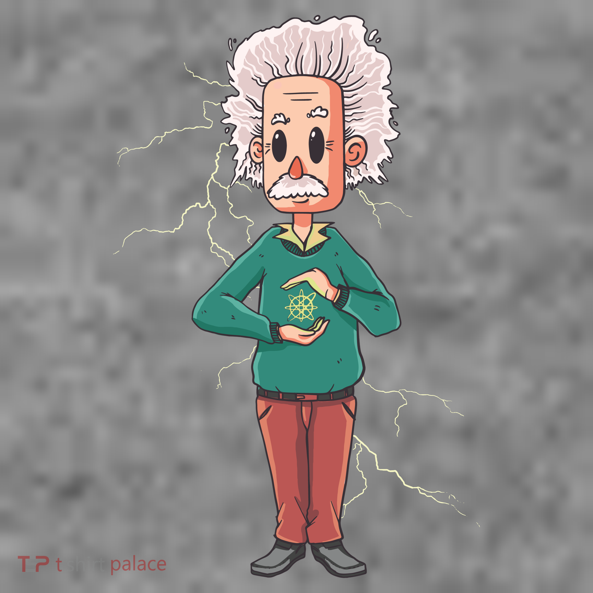 Albert Einstein Cartoon Tank Top