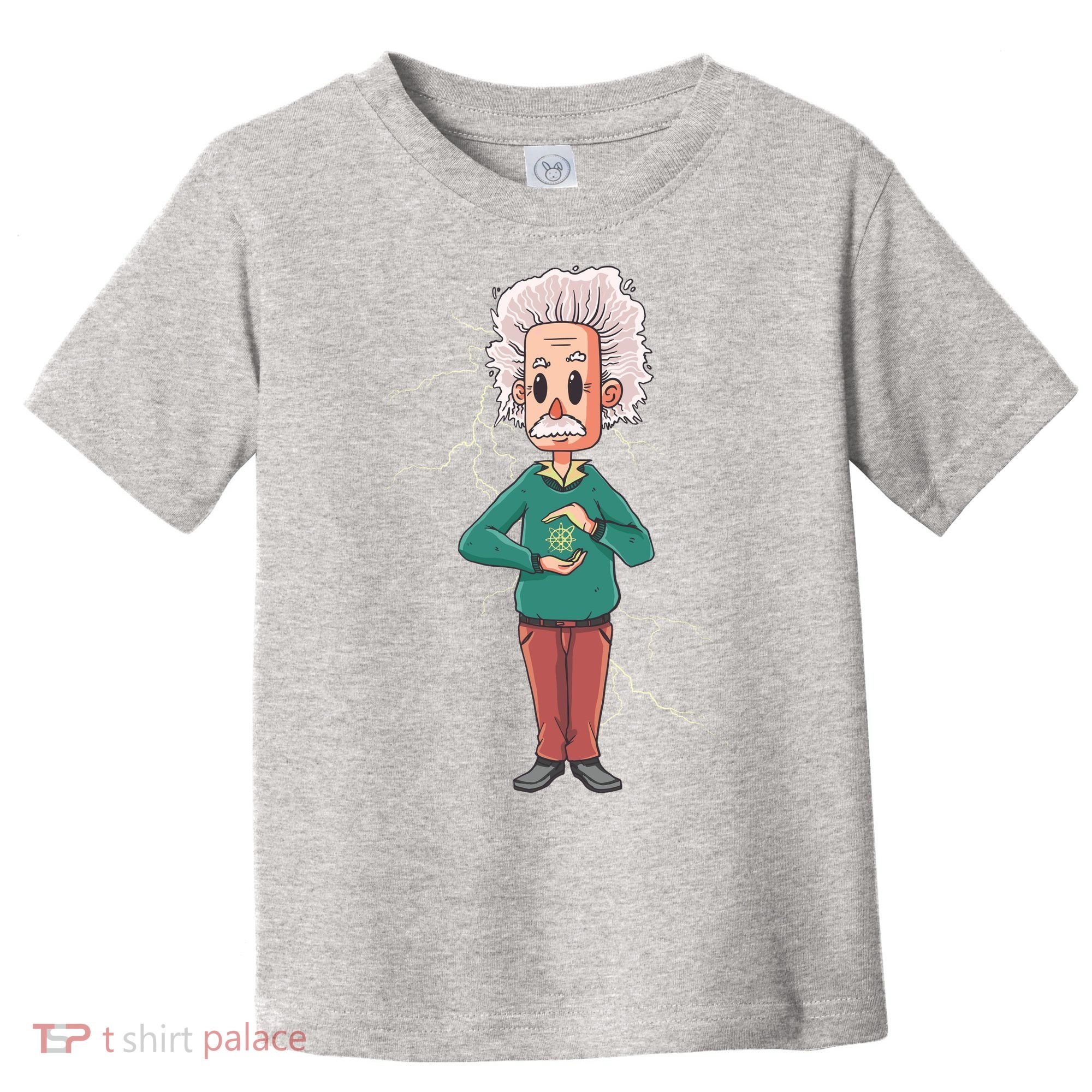 Albert Einstein Cartoon Toddler T-Shirt