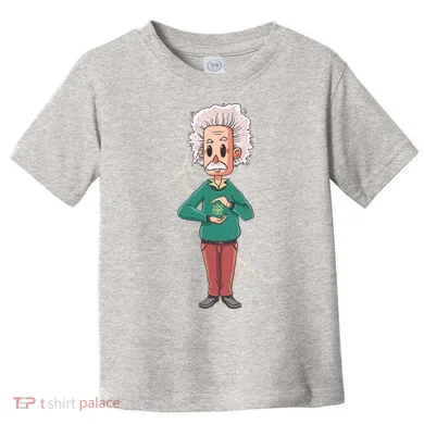 Albert Einstein Cartoon Toddler T-Shirt