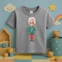 Albert Einstein Cartoon Toddler T-Shirt thumb 3
