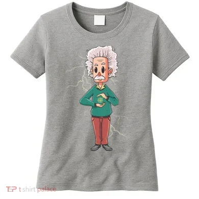 Albert Einstein Cartoon Women's T-Shirt