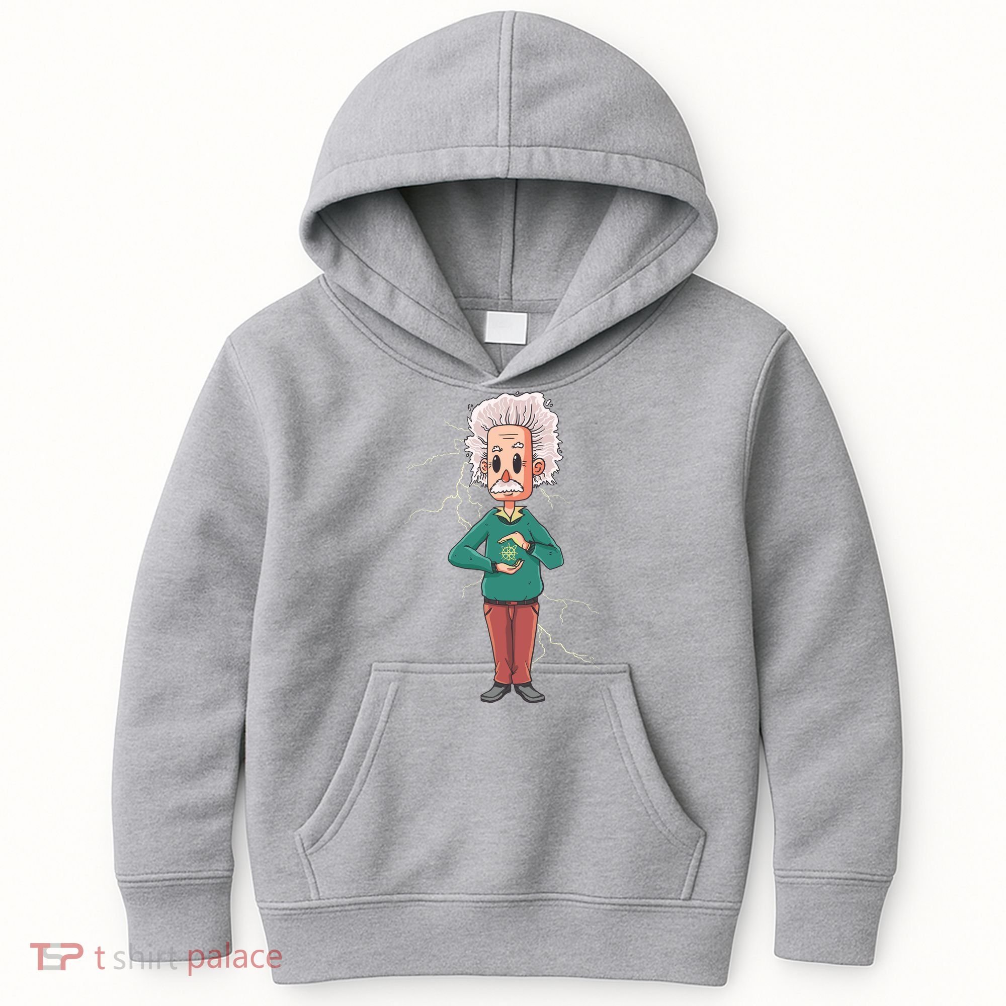 Albert Einstein Cartoon Kids Hoodie