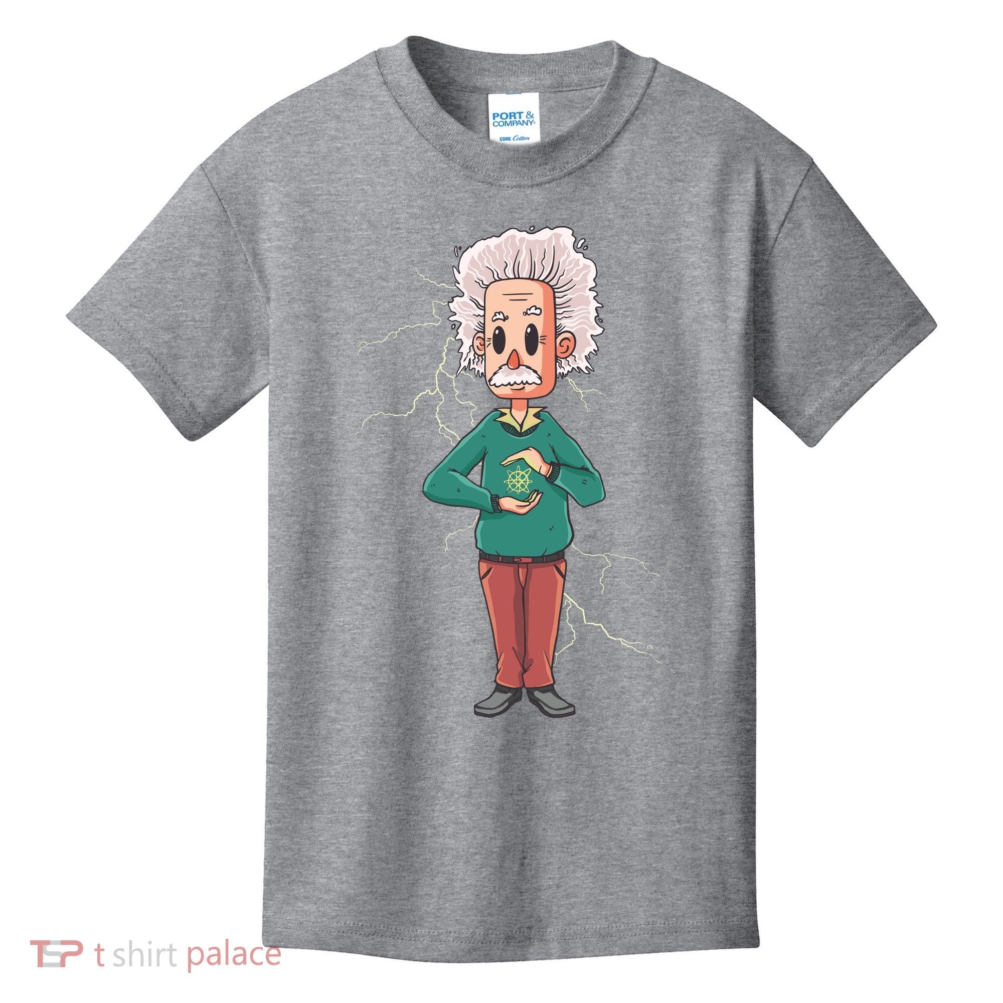 Albert Einstein Cartoon Kids T-Shirt