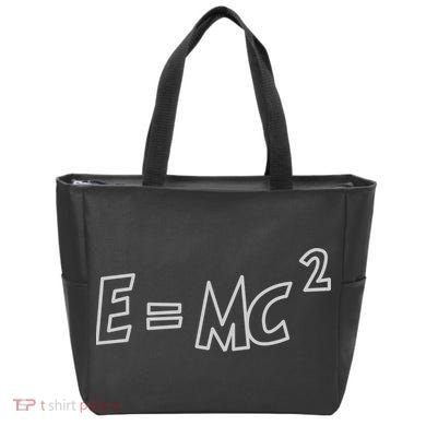 Albert Einstein E=MC2 Equation Tote Bag