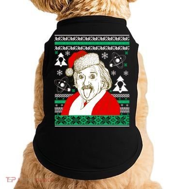 Albert Einstein Ugly Christmas Sweater Doggie Tank