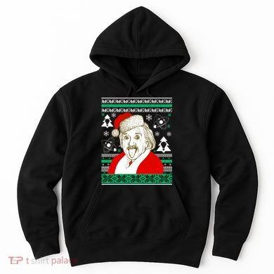 Albert Einstein Ugly Christmas Sweater Hoodie