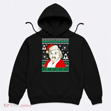 Albert Einstein Ugly Christmas Sweater Hoodie