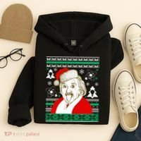 Albert Einstein Ugly Christmas Sweater Hoodie thumb 4