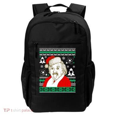 Albert Einstein Ugly Christmas Sweater Backpack