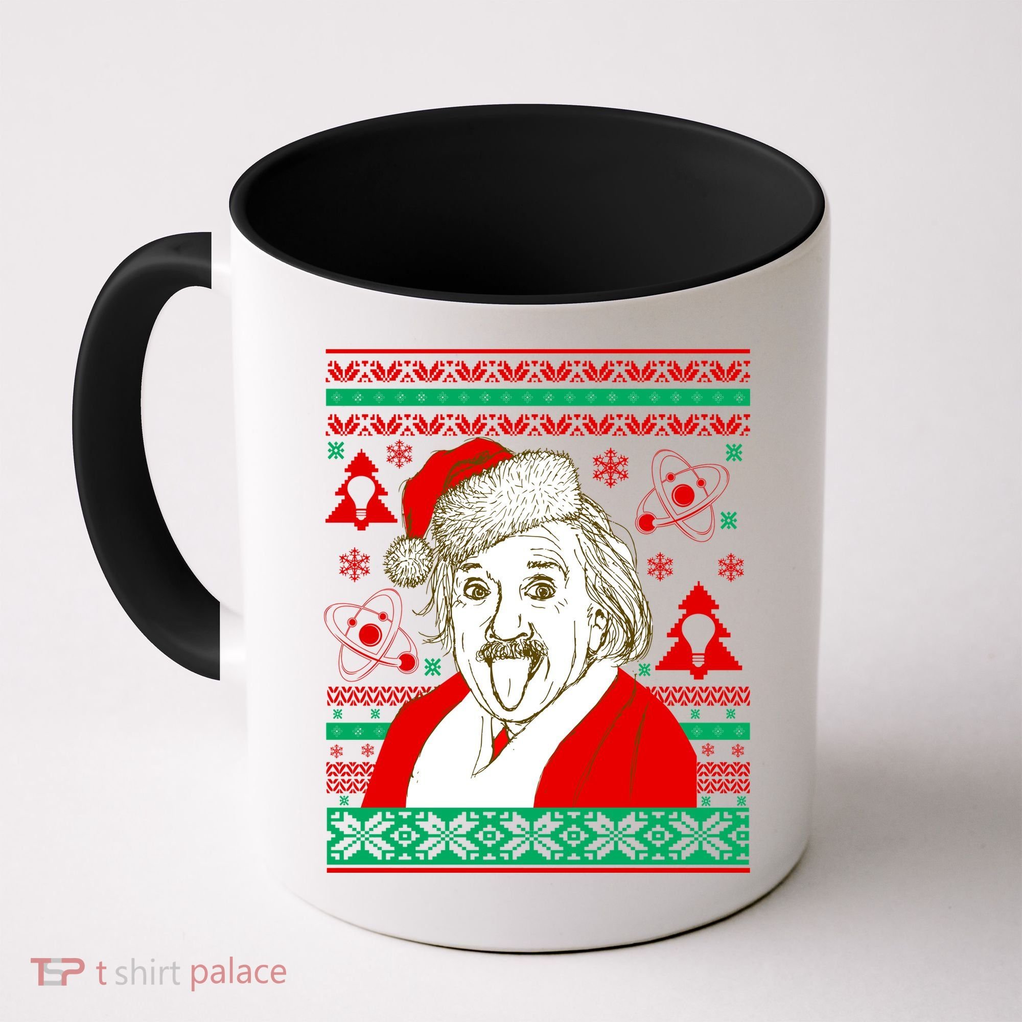 Albert Einstein Ugly Christmas Sweater Coffee Mug