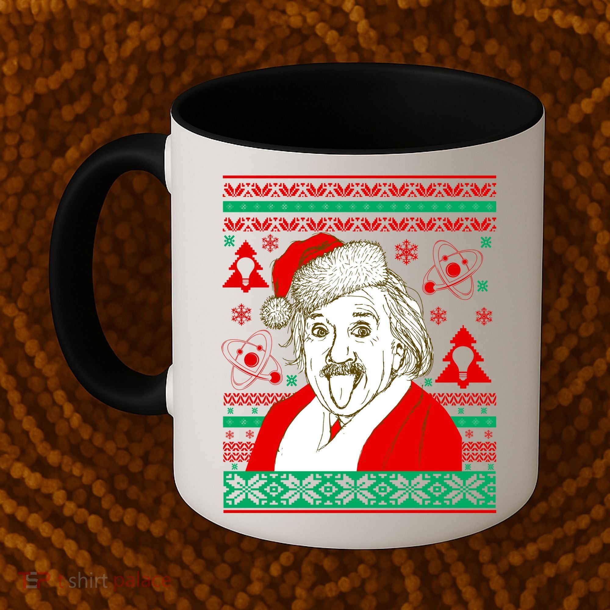 Albert Einstein Ugly Christmas Sweater Coffee Mug