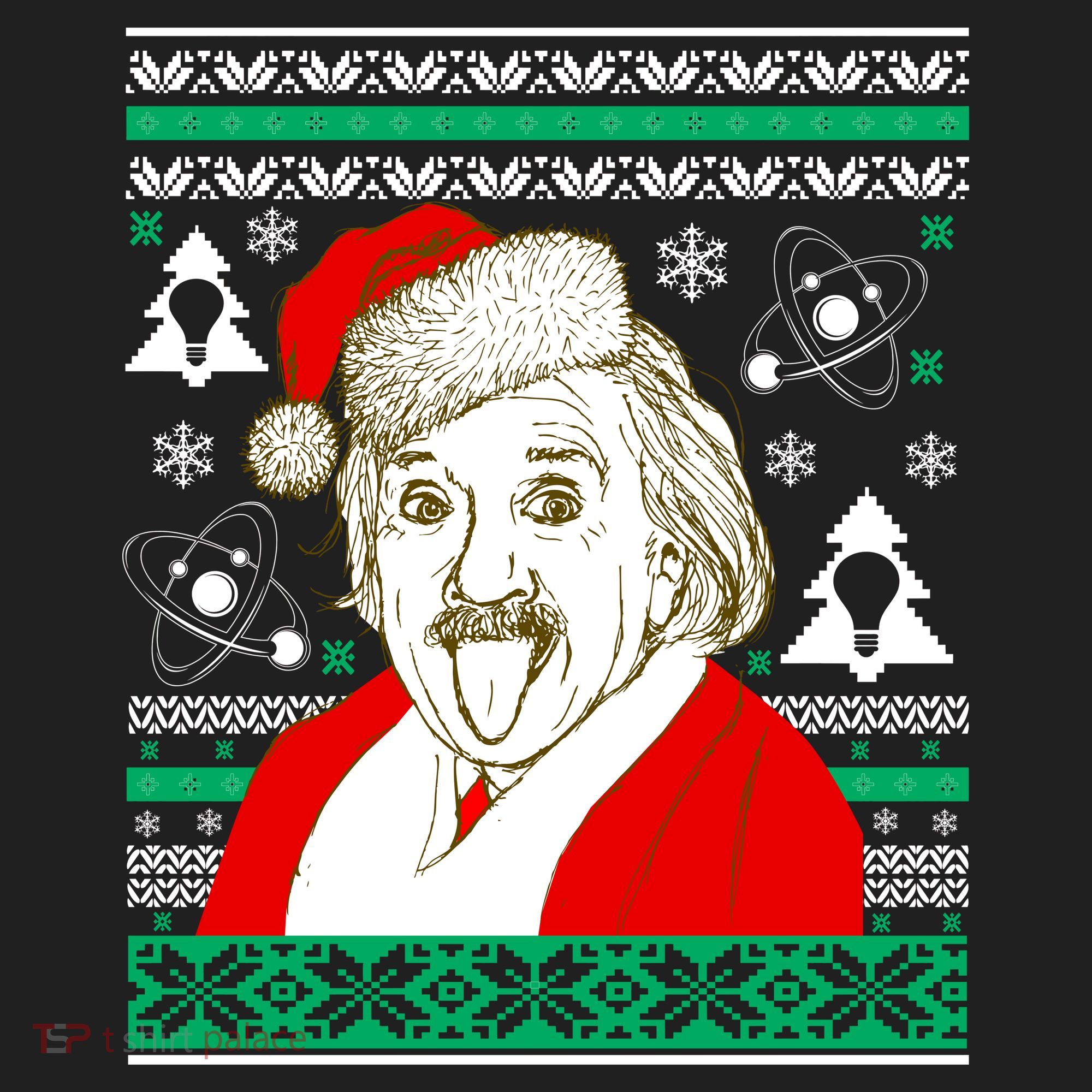 Albert Einstein Ugly Christmas Sweater Tumbler