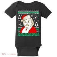 Albert Einstein Ugly Christmas Sweater Baby Bodysuit thumb 0