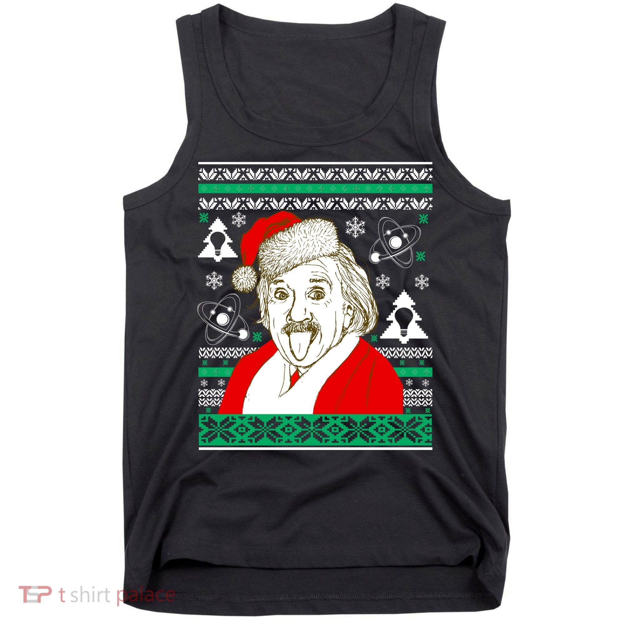 Albert Einstein Ugly Christmas Sweater Tank Top