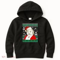 Albert Einstein Ugly Christmas Sweater Kids Hoodie thumb 0