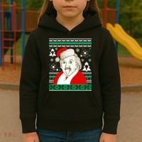 Albert Einstein Ugly Christmas Sweater Kids Hoodie thumb 3