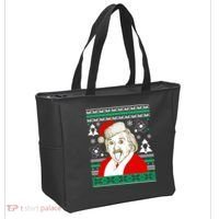 Albert Einstein Ugly Christmas Sweater Tote Bag thumb 2