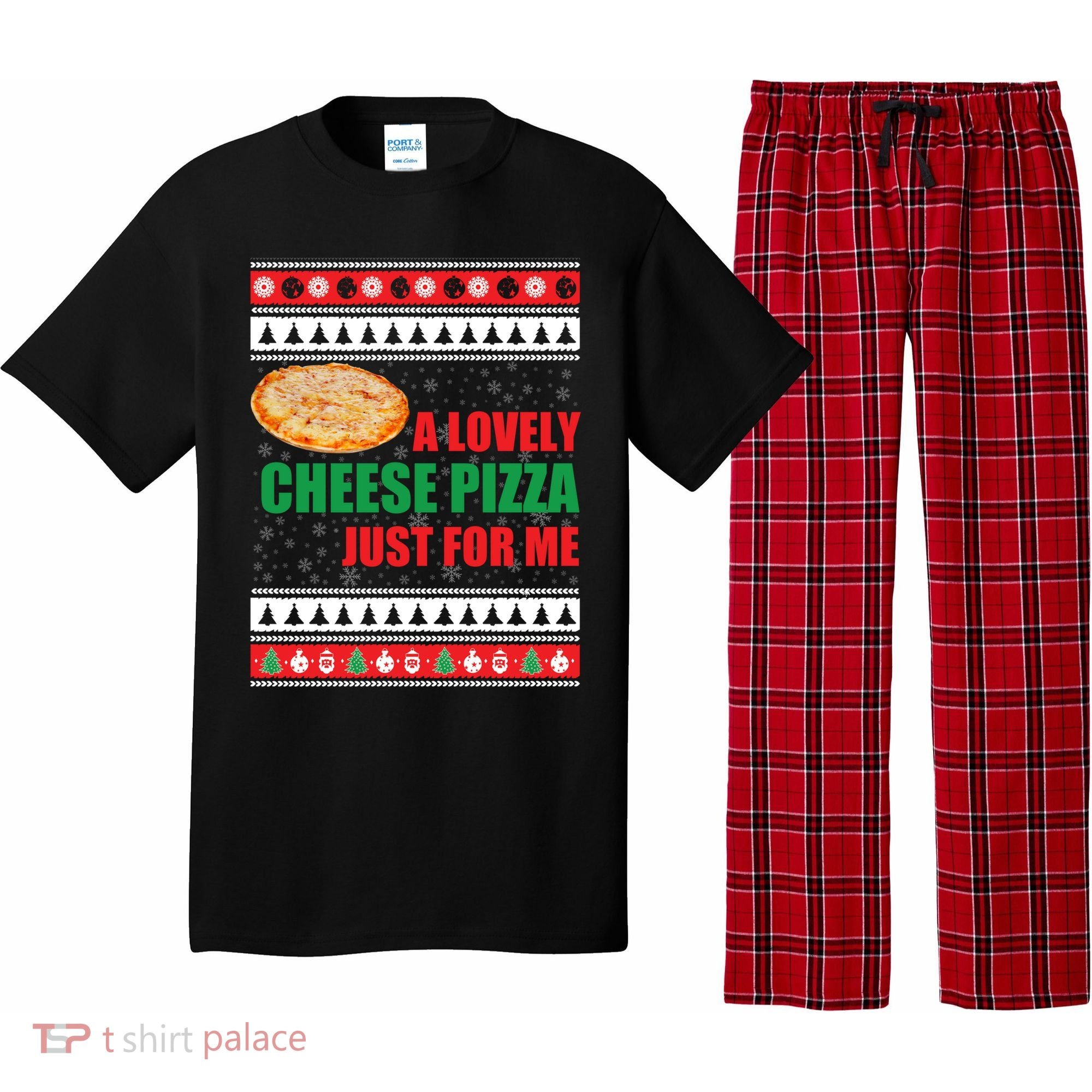 A Lovely Cheese Pizza Just For Kevin Funny Alone Home Gift Pajama Set