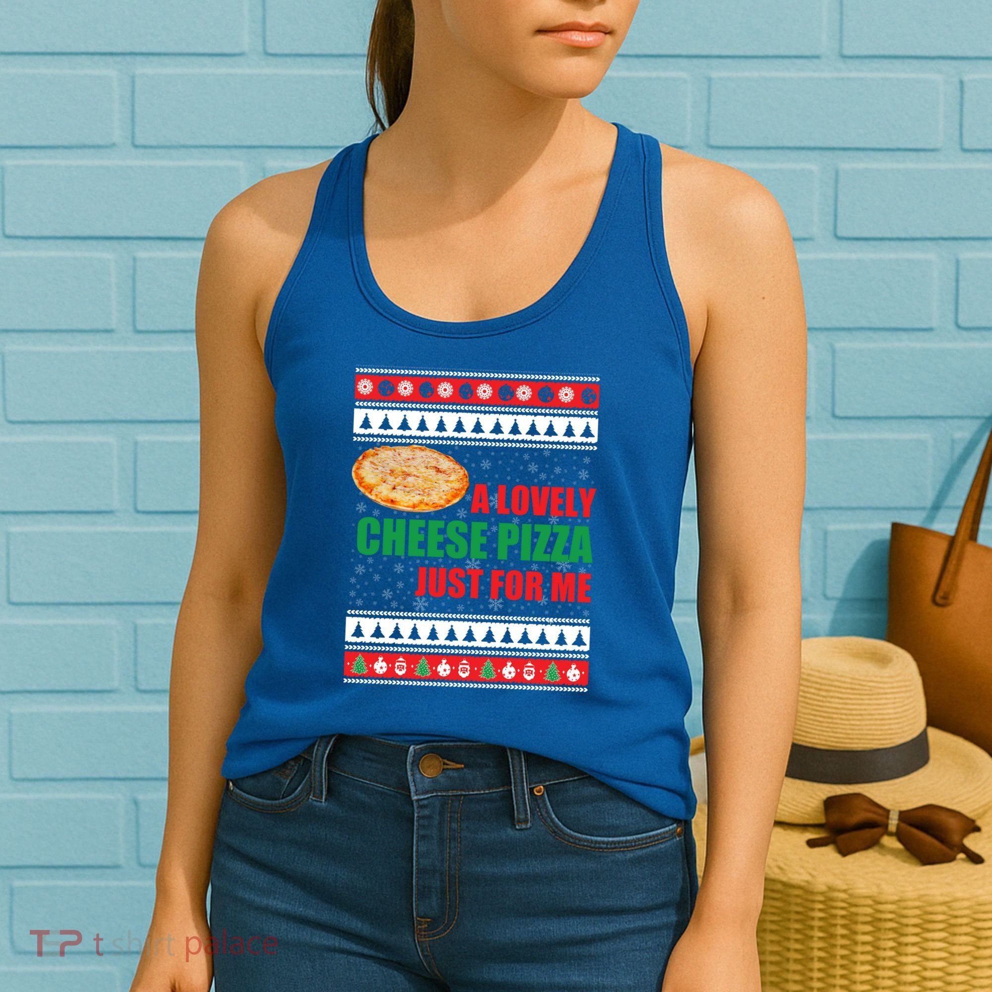 A Lovely Cheese Pizza Just For Kevin Funny Alone Home Gift Women's Tank Top