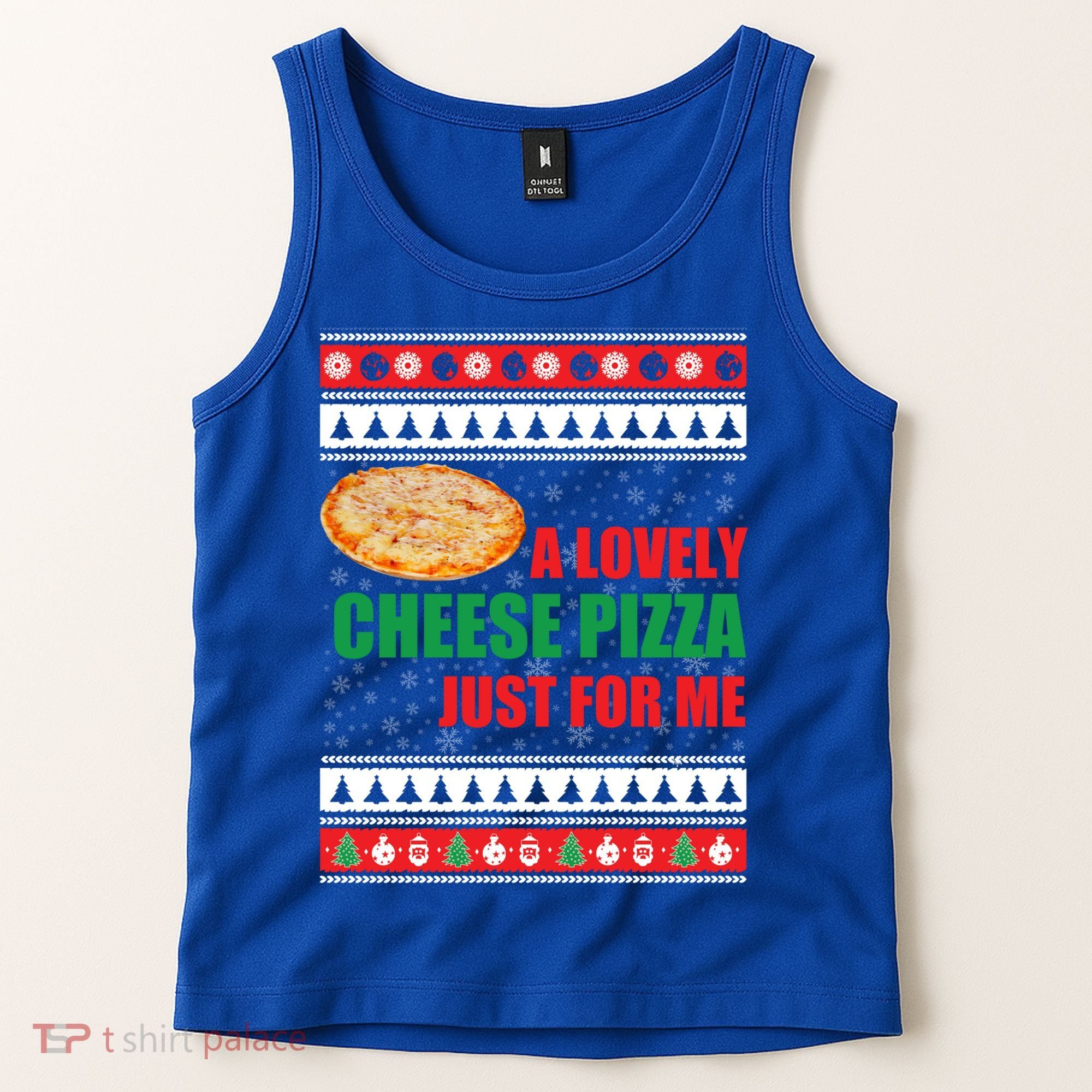 A Lovely Cheese Pizza Just For Kevin Funny Alone Home Gift Tank Top