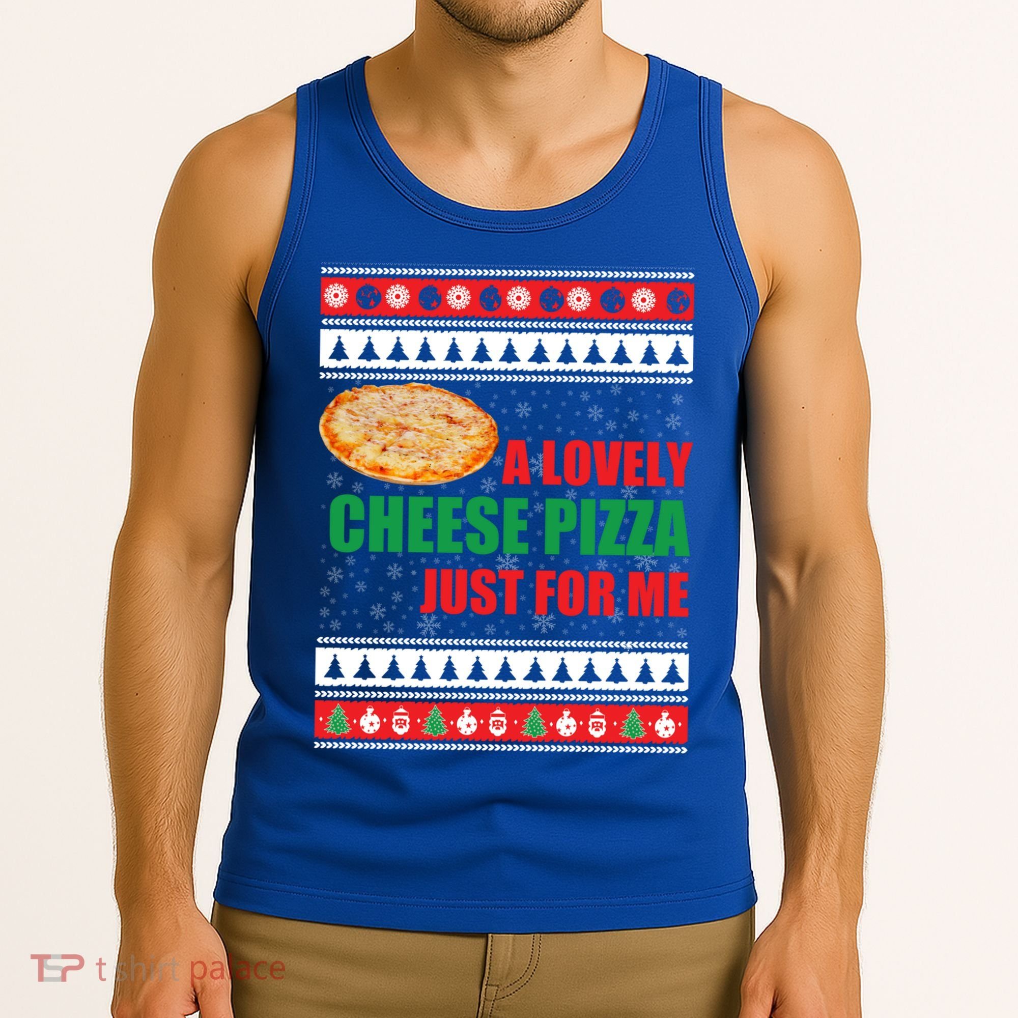 A Lovely Cheese Pizza Just For Kevin Funny Alone Home Gift Tank Top