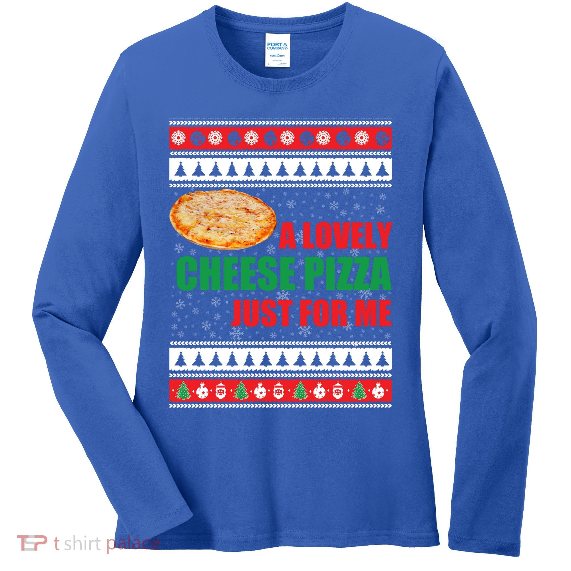 A Lovely Cheese Pizza Just For Kevin Funny Alone Home Gift Women's Long Sleeve Shirt