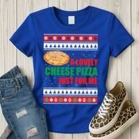 A Lovely Cheese Pizza Just For Kevin Funny Alone Home Gift Women's T-Shirt thumb 3