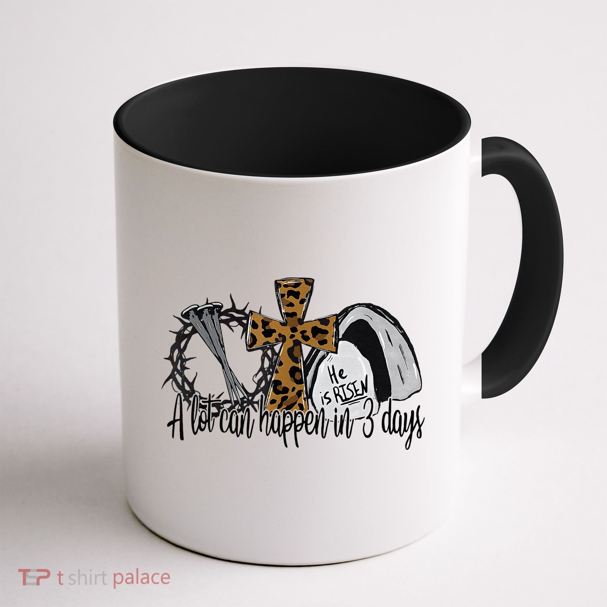 A Lot Can Happen In 3 Days Jesus Easter Leopard Christian Coffee Mug