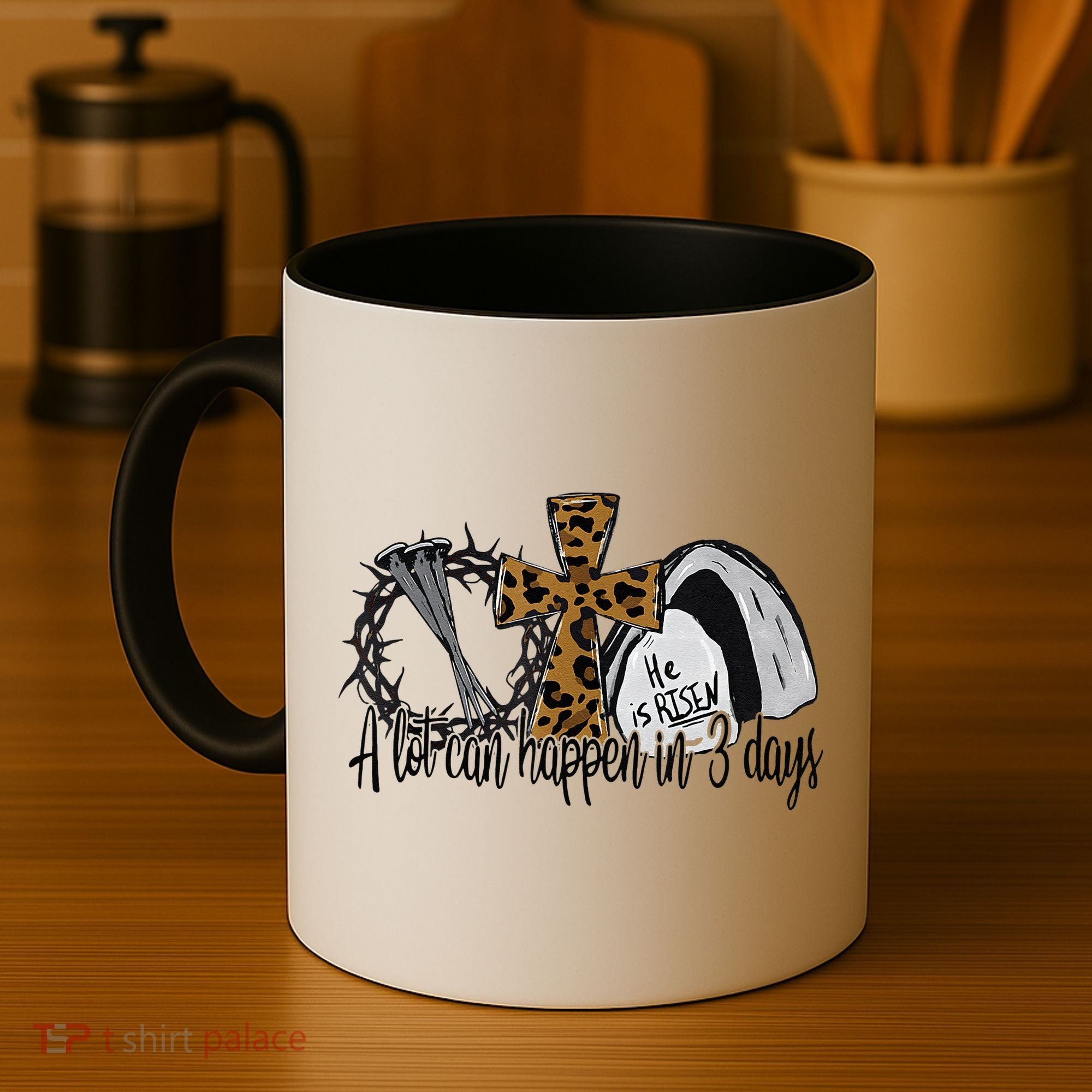 A Lot Can Happen In 3 Days Jesus Easter Leopard Christian Coffee Mug