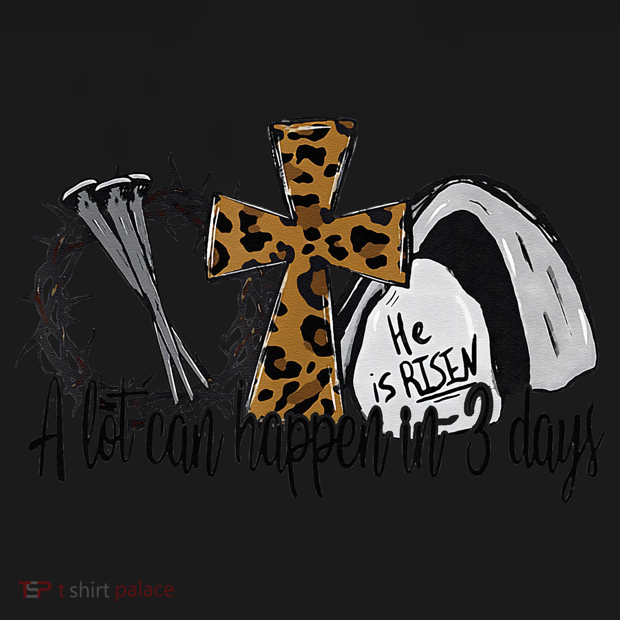 A Lot Can Happen In 3 Days Jesus Easter Leopard Christian Baby Bodysuit
