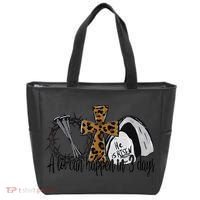 A Lot Can Happen In 3 Days Jesus Easter Leopard Christian Tote Bag thumb 0
