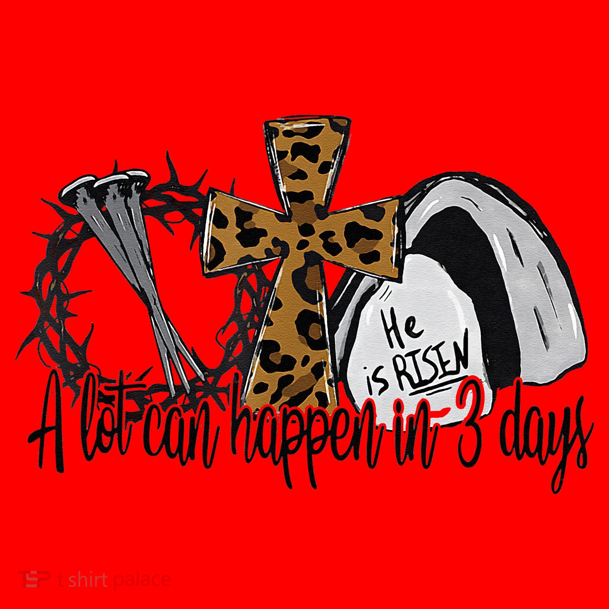 A Lot Can Happen In 3 Days Jesus Easter Leopard Christian Santa Hat